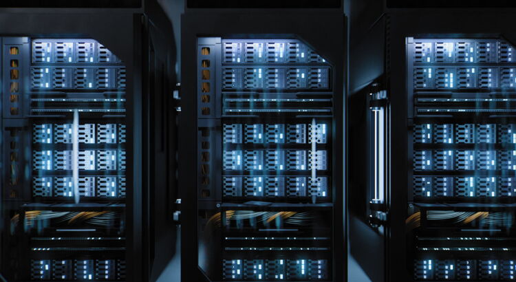 Serverraum-Rechenzentrum für Cloud Computing